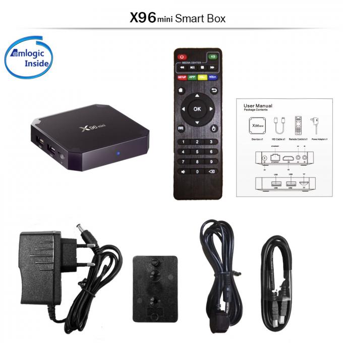 Garantía de un año quad-core de la caja de X96 mini Amlogic S905W Android 7.1.2 Smart TV