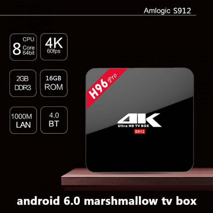 Universal instalado previamente de la caja de H96 favorables Amlogic S912 KODI 17,3 Android 7,1 TV