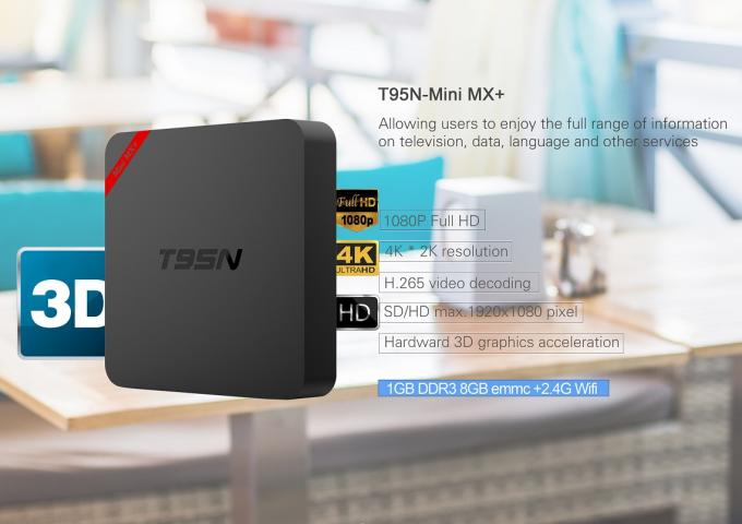 Tarjetas elegantes del Mmc del disco de la ayuda U de la caja T95n de Android TV del medios formato completo