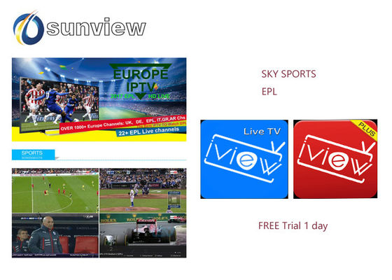 China Europa Epl Iview Iptv Apk Sky Sport canaliza 1/3/6/12 meses de suscripción proveedor